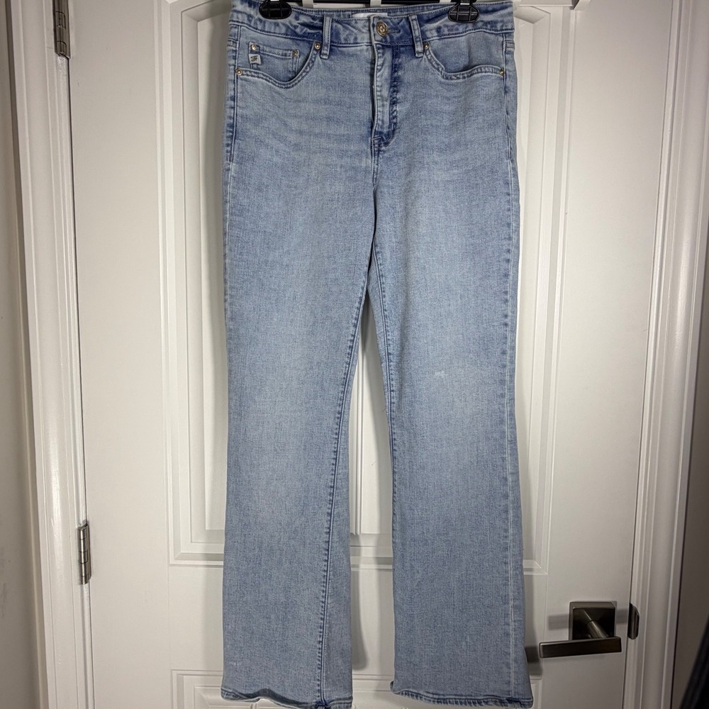Seven7 Womens High Rise Slim Boot Jeans Light Wash Denim Size 8